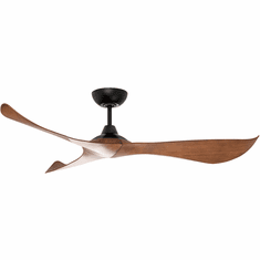 Maxim 88754BKWN Keanu Contemporary Black / Walnut 56" Interior / Exterior Home Ceiling Fan