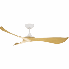 Maxim 88754MWTK Keanu Modern Matte White / Teak 56" Interior / Exterior Home Ceiling Fan