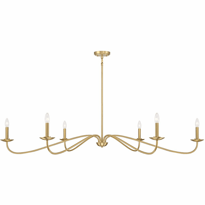 Meridian M100119NB Natural Brass Chandelier Light