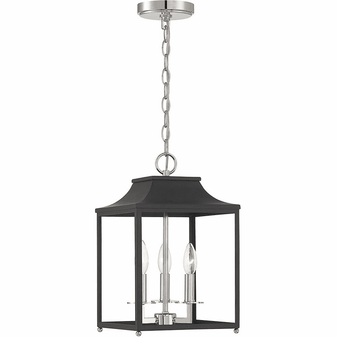 Meridian M30013MBKPN Matte Black with Polished Nickel 10" Entryway