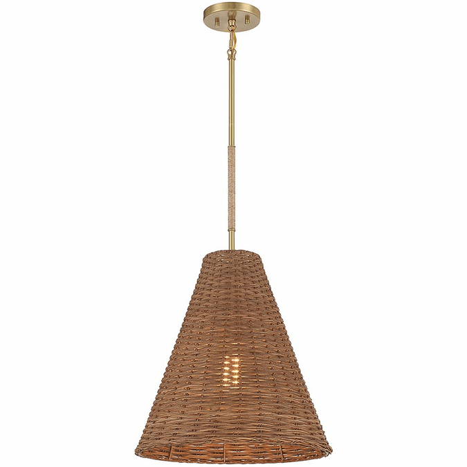 Meridian M7036NRNB Modern Natural Brass Drop Ceiling Lighting