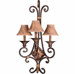 Metropolitan N2231-355 Zaragoza Traditional Golden Bronze Wall Lamp