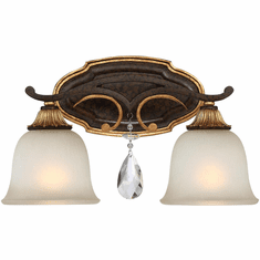 Metropolitan N1462-652 Chateau Nobles Traditional Raven Bronze w/ Sunburst Gold 2-Light Bath Lighting
