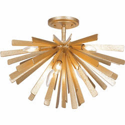 Metropolitan N1906-785 Confluence Modern Piastra Gold Flush Mount Lighting