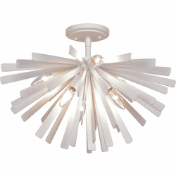 Metropolitan N1906-792 Confluence Modern Piastra White Flush Ceiling Light Fixture