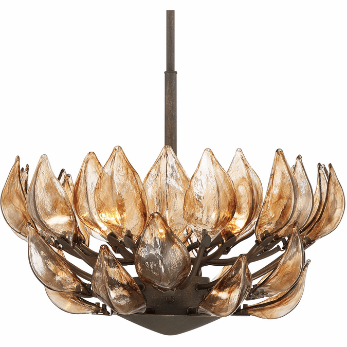 Metropolitan N6686-874 Arboles Contemporary Heritage Bronze 24" Hanging Pendant Light