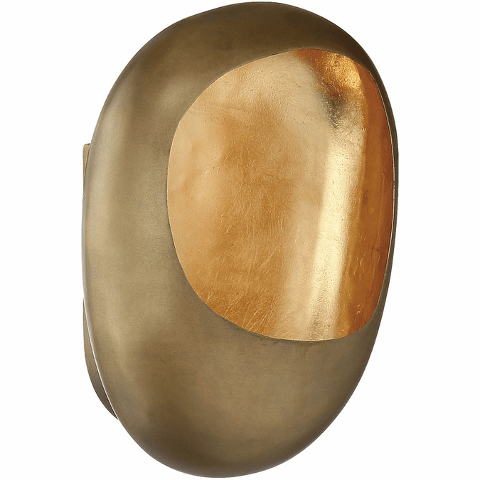 Metropolitan N7890-708-L Ardor Modern Antique Brass with Gold Leaf LED 7.5" Wall Light Fixture