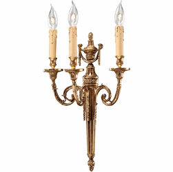 Metropolitan N9603 Traditional Stained Gold Wall Light Sconce