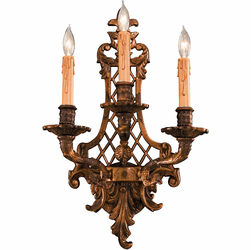 Metropolitan N9813-3 Traditional Oxide Brass Wall Light Sconce