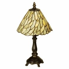 Meyda Lighting 103041 Jadestone Willow Tiffany 13" Tall Table Lamp