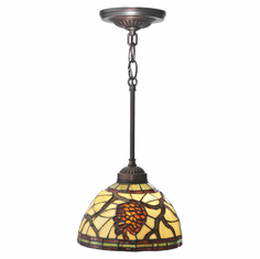 Meyda Lighting 106290 Burgundy Pinecone 8 Inch Diameter Mini