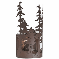 Meyda Custom 107625 Tall Pines Country Cafe Noir Finish 11" Wide Sconce Lighting