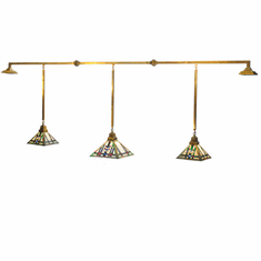 Meyda Custom 108620 Prairie Wheat Tiffany Brass Tint Kitchen Island Light Fixture