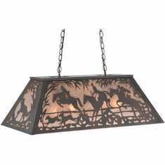 Meyda Custom 109866 Fox Hunt Mahogany Bronze Rustic 33 Inch