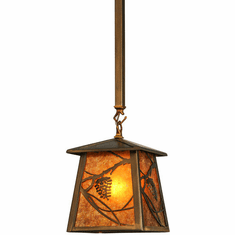 Meyda Custom 110915 Whispering Pines Rustic Antique Copper Pendant Lamp