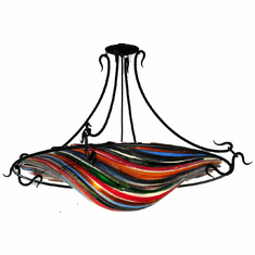 Meyda Custom 110963 Fused Glass Contemporary 36 Inch Diameter 3 Lamp Ceiling Light