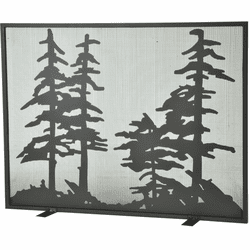 Meyda Custom 111045 Tall Pines Country Wrought Iron Fireplace Screen
