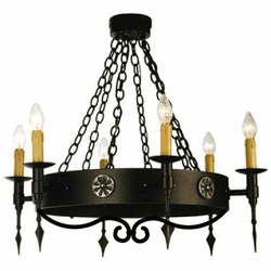 Meyda Custom 111562 Warwick Traditional Dark Roast Ceiling Chandelier