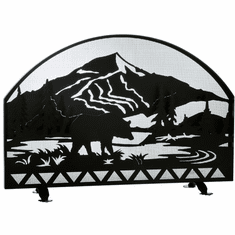 Meyda Custom 112054 Bear Creek Rustic Fireplace Screen