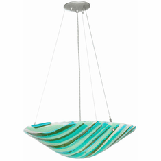 Meyda Custom 112101 La Spiaggia Fused Glass 20 Inch Diameter Sea Green Modern Pendant Lamp