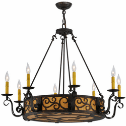 Meyda Custom 115165 Delano Traditional Rust Lighting Chandelier