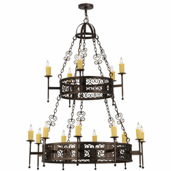 Meyda Custom 115334 Toscano Traditional Mahogany Bronze Chandelier Light