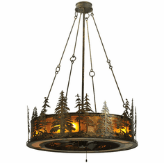 Meyda Custom 115859 Tall Pines Country 62" Tall Chandelier Lighting