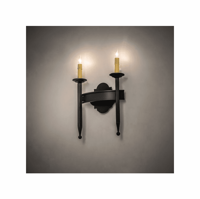 Meyda Custom 117866 Fascia Traditional Black Wall Lighting Fixture