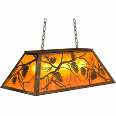 Meyda Custom 118556 Whispering Pines Antique Copper Kitchen Island Light
