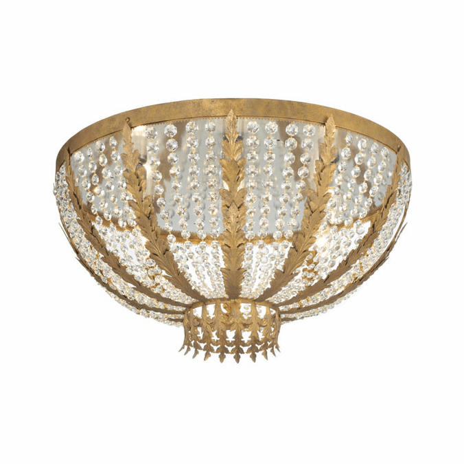 Meyda Custom 118817 Chrisanne Traditional Chrome Ceiling Light Fixture