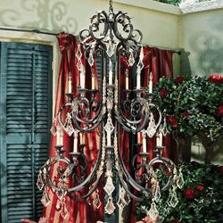 Meyda Custom 119765 Serratina Traditional French Bronzed Lighting Chandelier