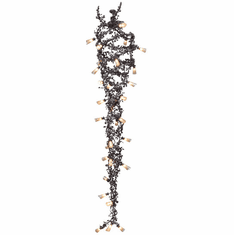 Meyda Custom 120045 Vinca Vine Rust / Wrought Iron / Silver Mica Chandelier Lamp