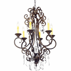 Meyda Custom 120268 Aumberto Traditional Crystal Mini Ceiling Chandelier