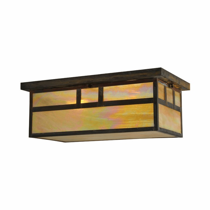 Meyda Custom 130112 Hyde Park Mission Vintage Copper Flush Mount Lighting Fixture