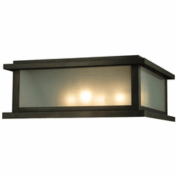 Meyda Custom 130949 Mission Craftsman Brown Exterior Pier Mount