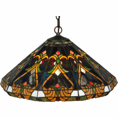 Meyda Lighting 134173 Middleton Tiffany Mahogany Bronze Ceiling Light Pendant