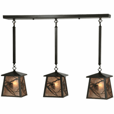 Meyda Custom 134485 Whispering Pines Timeless Bronze Multi Hanging Lamp