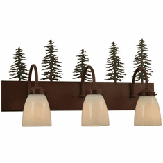 Meyda Custom 135960 Tall Pines Rustic Rust Finish 13.5" Tall Lighting For Bathroom