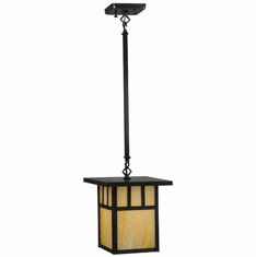 Meyda Custom 137578 Hyde Park Mission Craftsman Brown Pendant Lighting