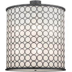 Meyda Custom 152902 Rustic Black / Silver Mica Ceiling Light