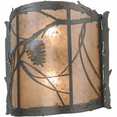 Meyda Custom 13875 Whispering Pines Country Pewter Wall Lighting Fixture