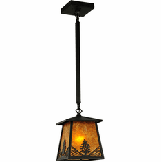 Meyda Custom 141865 Whispering Pines 10 Inch Wide Amber Mica