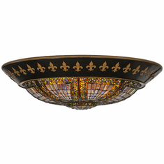Meyda Custom 141938 Fleur-de-lis Tiffany Overhead Light Fixture