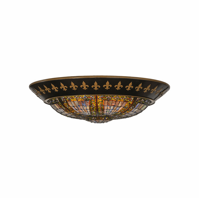 Meyda Custom 141938 Fleur-de-lis Tiffany Overhead Light Fixture