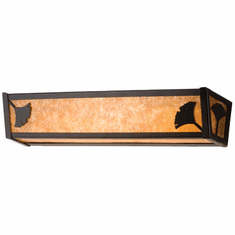 Meyda Custom 14260 Ginkgo Leaf Mission Bathroom Light Sconce