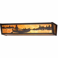 Meyda Custom 14344 Canoe on the Lake Rustic Vanity Light