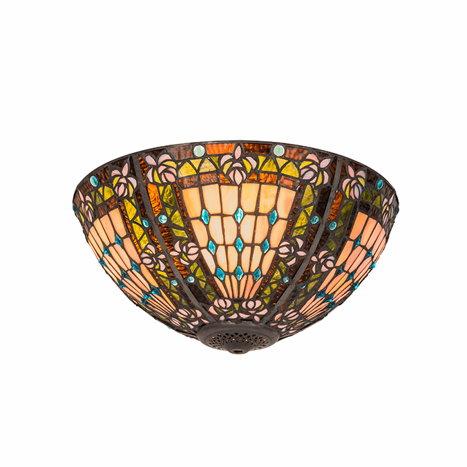 Meyda Lighting 143695 Fleur-de-lis Tiffany Light Sconce