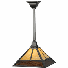 Meyda Custom 144133 T Mission Craftsman Brown Hanging Light