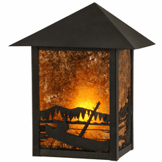 Meyda Custom 144799 Seneca Craftsman Brown Wall Sconce Lighting