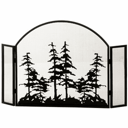 Meyda Custom 147758 Tall Pines Country Fireplace Screen